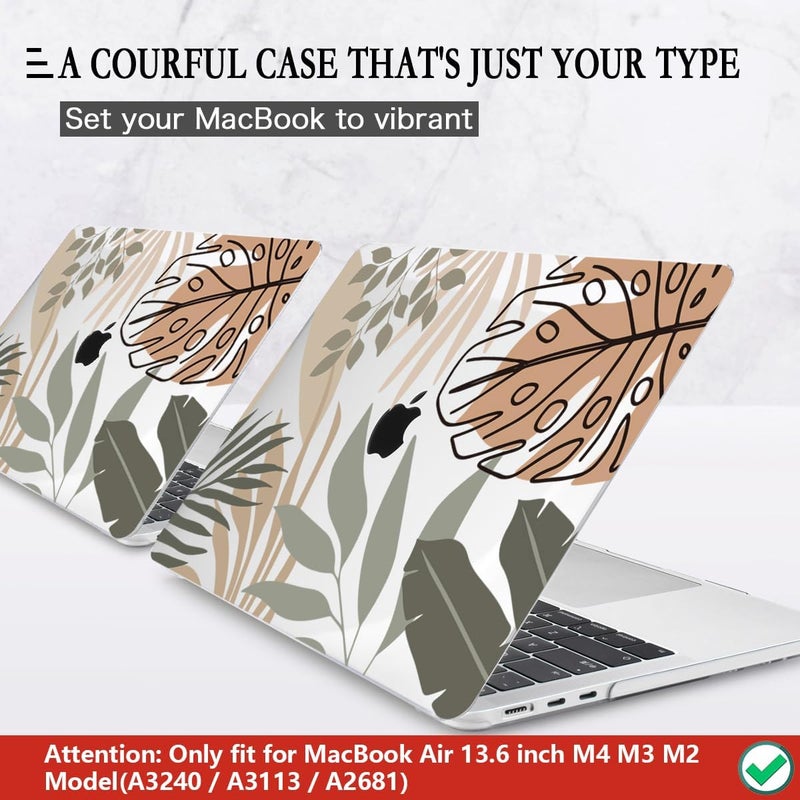 CISSOOK Compatible with MacBook Air 13.6 inch Case 2025 2024 2022 Release A3240 A3113 A2681, Tropical Hard Shell Case with Keyboard Cover for MacBook Air 13 inch M2 M3 M4 Chip - Image 3